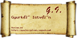 Gyurkó István névjegykártya